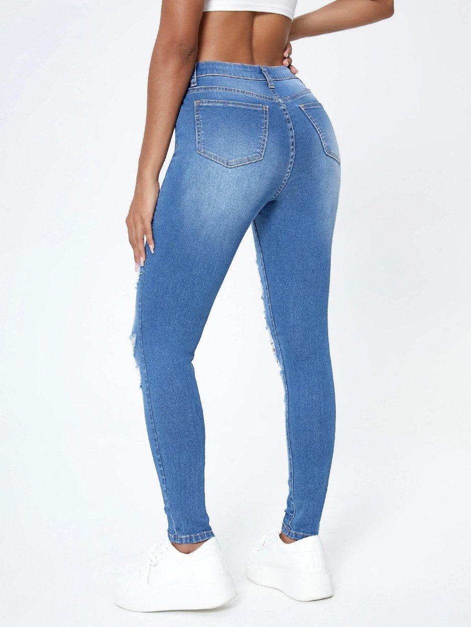 Рваные джинсы скинни