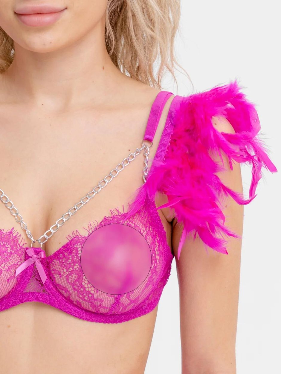 Нижнее белье комплект с перьями