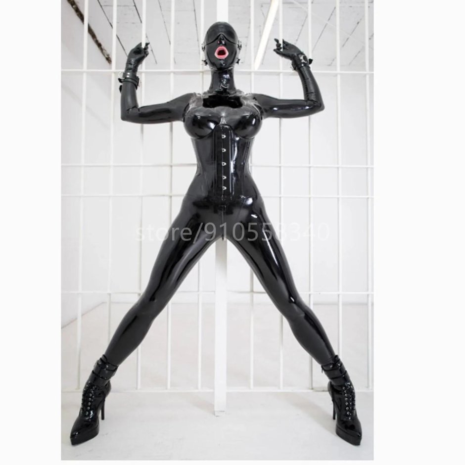 Латексный бдсм костюм для рабыни