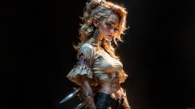 Девушка фэнтези арт