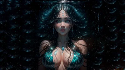 Фэнтези девушки маги от нейросети