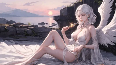 Фэнтези ангел девушка