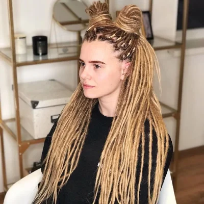 Прически с дредами женские