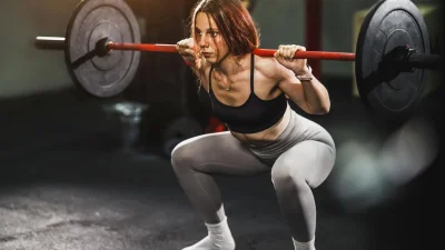 Приседания сумо со штангой