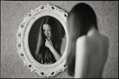 Фотосессия взгляд в зеркало