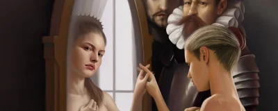 Отражение в зеркале арт