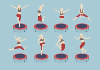 Упражнения на батуте