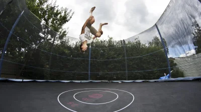 Trampoline backflip