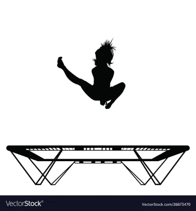 Прыжки на батуте силуэт