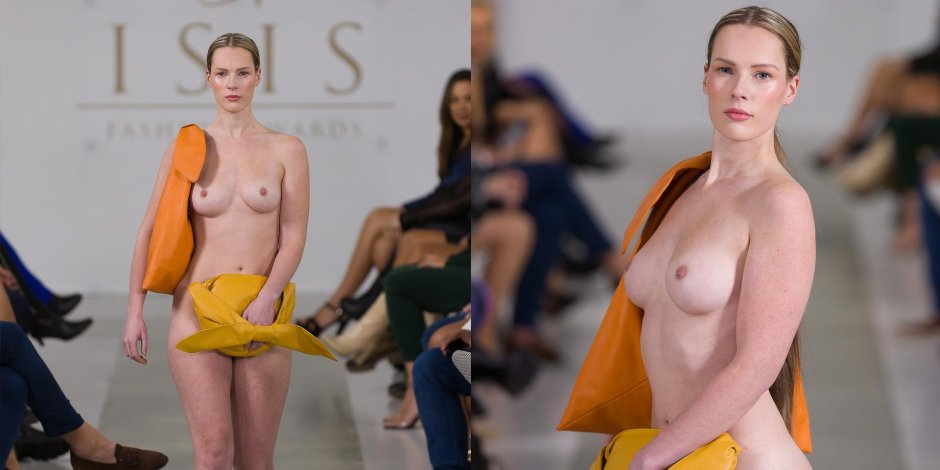Модный показ с голыми людьми