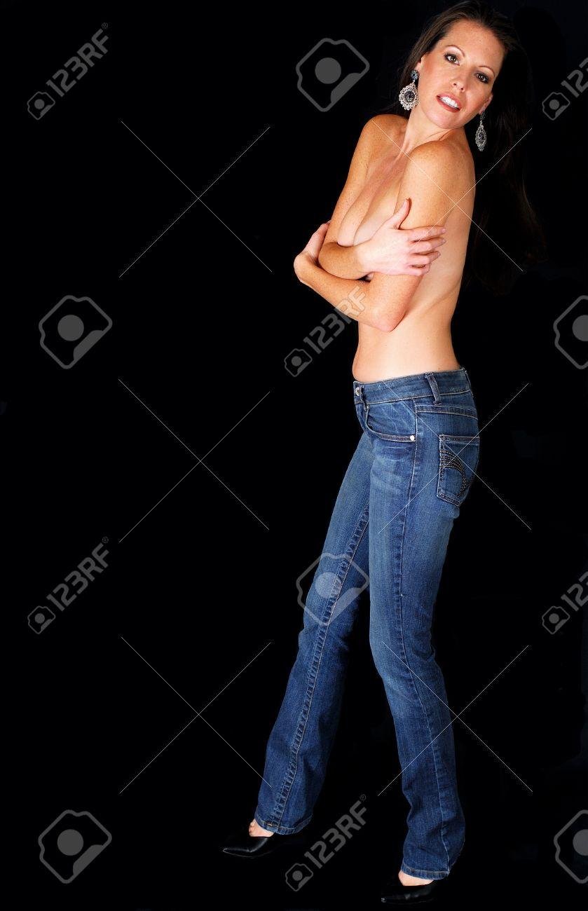 Девушка джинсах