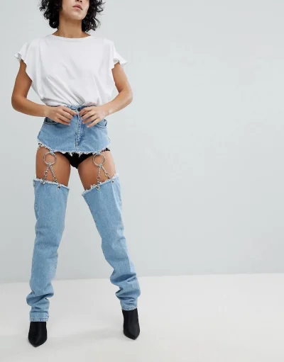 Открытые джинсы