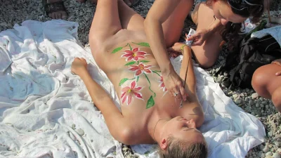 Бодиарт на пляже