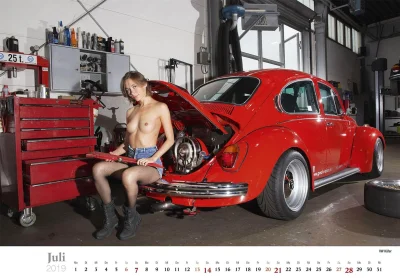 Девушки чинят авто голышом