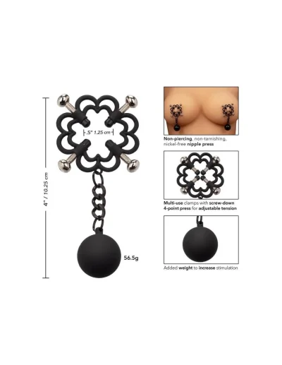 Calexotics зажимы для сосков nipple play non-piercing