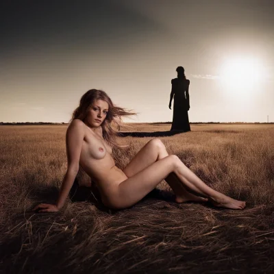 Закат в поле