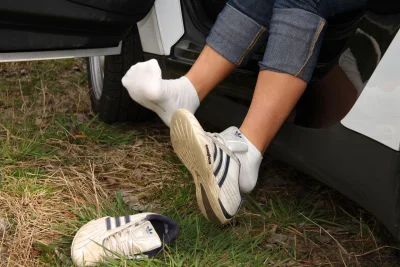 Женские белые носки