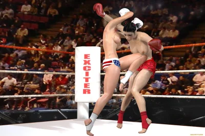 Девушка на ринге бокс