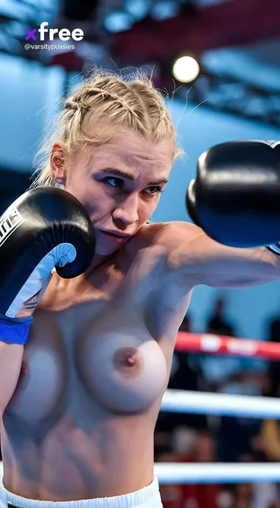 Боксерша показала сиськи