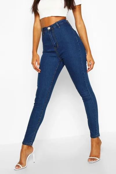 Джинсы высокие