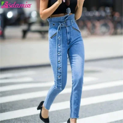 Женские джинсы с завышенной талией