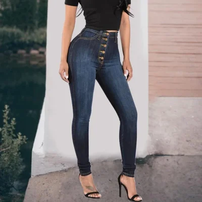 Джинсы с высокой талией женские
