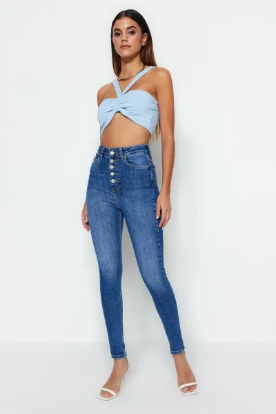 Джинсы женские с завышенной талией