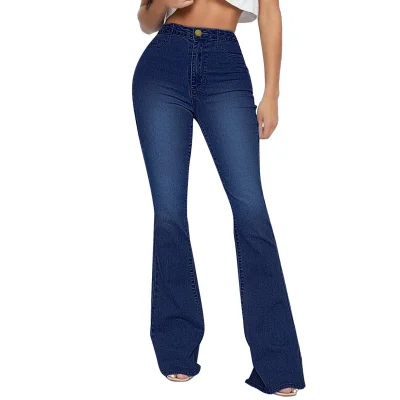 Брюки клеш с высокой талией