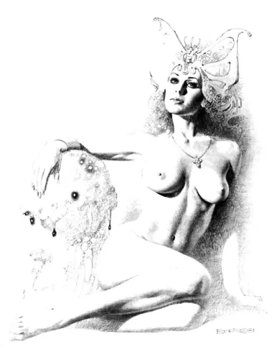 Рисунки карандашом фэнтези девушек