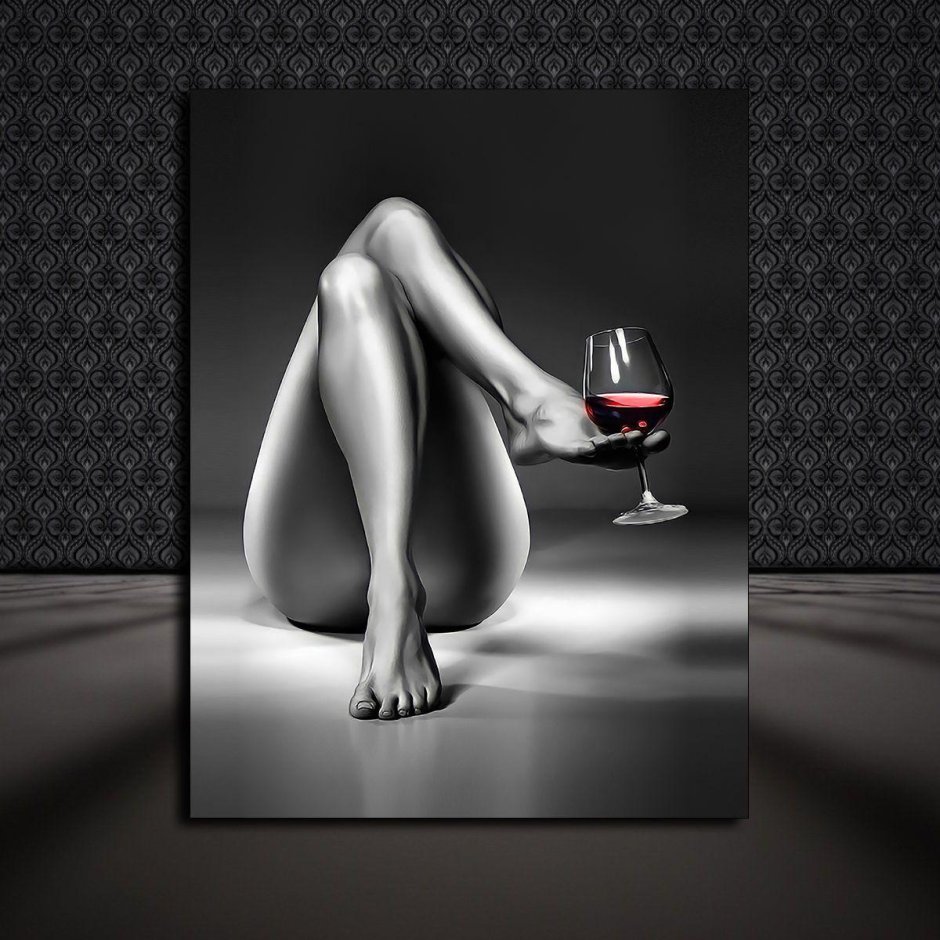 Картина по номерам бокал вина