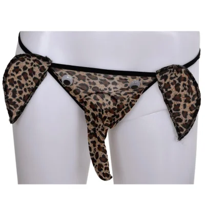 Мужские стринги слоники с леопардовой