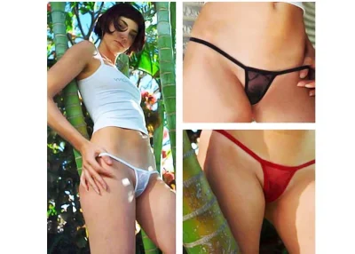 Девушки в микро стрингах домашнее