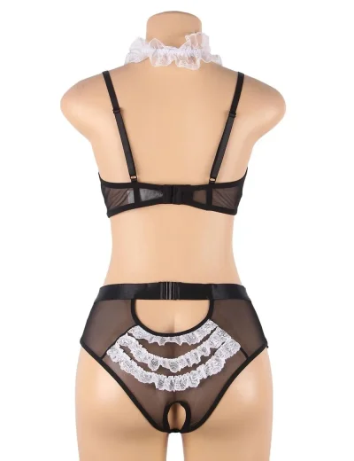 Костюм горничной с вырезом