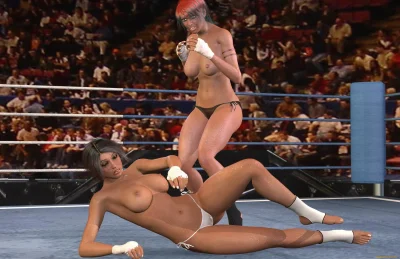 Девушка на ринге бокс