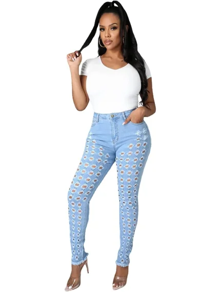 Джинсы с высокой талией женские