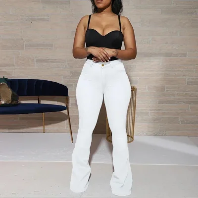 Белые брюки клеш женские