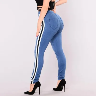 Джинсы с полосками