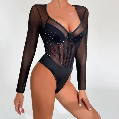 Боди со стразами