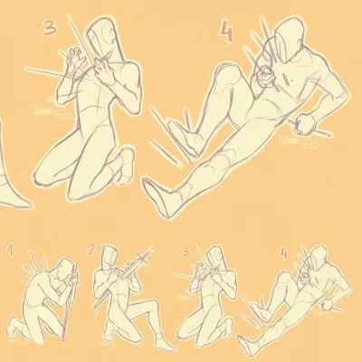 Интересные позы для рисования