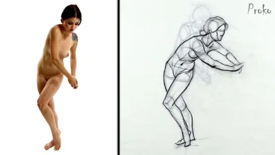 Фигура человека карандашом