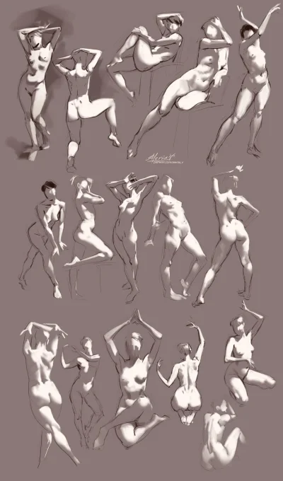 Позы для рисования артов