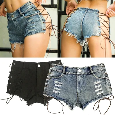 Джинсовые шорты с дырками