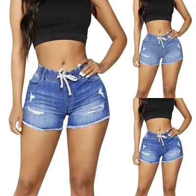 Женские джинсовые шорты с завышенной талией