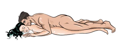 Поза ложечка в постели