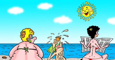Карикатуры про лето