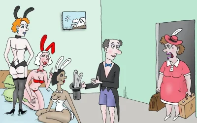 Карикатуры на мужчин и женщин