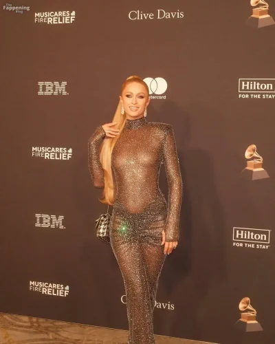 Прозрачное платье на грэмми