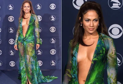 Дженнифер лопес в зеленом платье от версаче