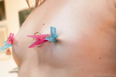 Прищепки на маленьких сисях