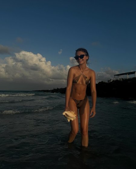 Karolina Belyavskaya in a swimsuit